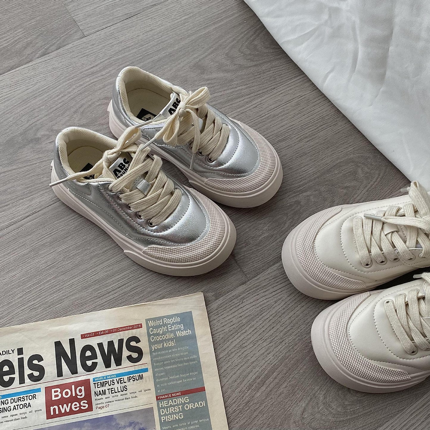Children's Top Middle Big Korean Style Soft Kid's Sneakers