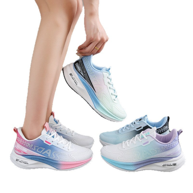 Women's Rabbit Carbon Plate Running Mesh Breathable Shock Absorption High School Women's Shoes