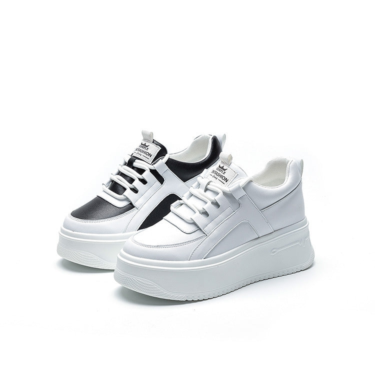 Women's White Spring Single-layer Fashionable Platform Comfortable Casual Shoes