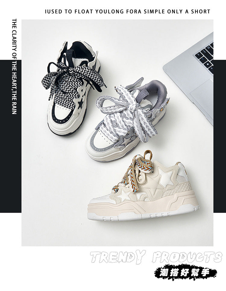 Name Daisy Series Bread Black White Sneakers