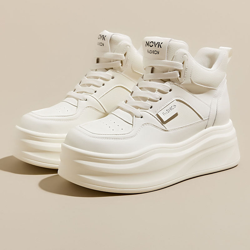 Women's Platform Clunky Muffin Veet Hidden White Casual Shoes