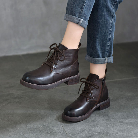 Women's Mid Authentic Martin Red Retro Washed Boots