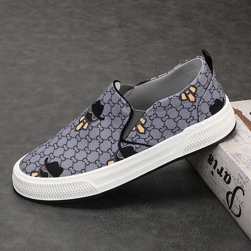 Men's Breathable Cloth One Pedal No Lace Canvas Shoes
