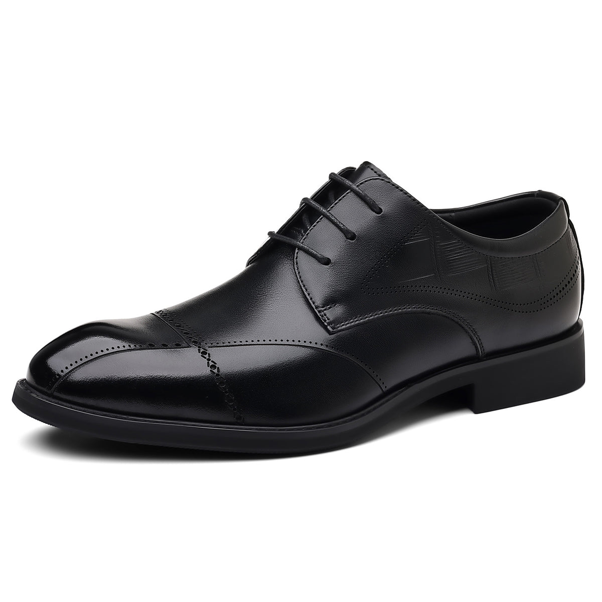 Men's Formal Gentleman British Carved Wedding Suit Men's Business Leather Shoes