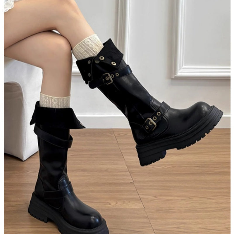 Women's Style Thick Bottom Height Increasing Slimming Boots