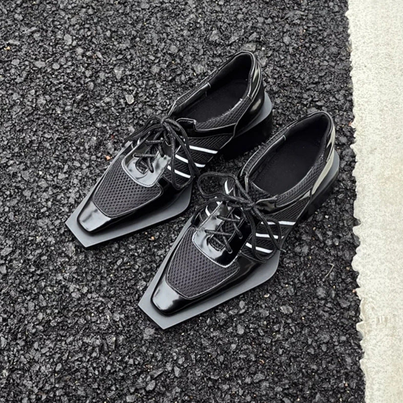 Women's Design Small Summer British Square Toe Loafers