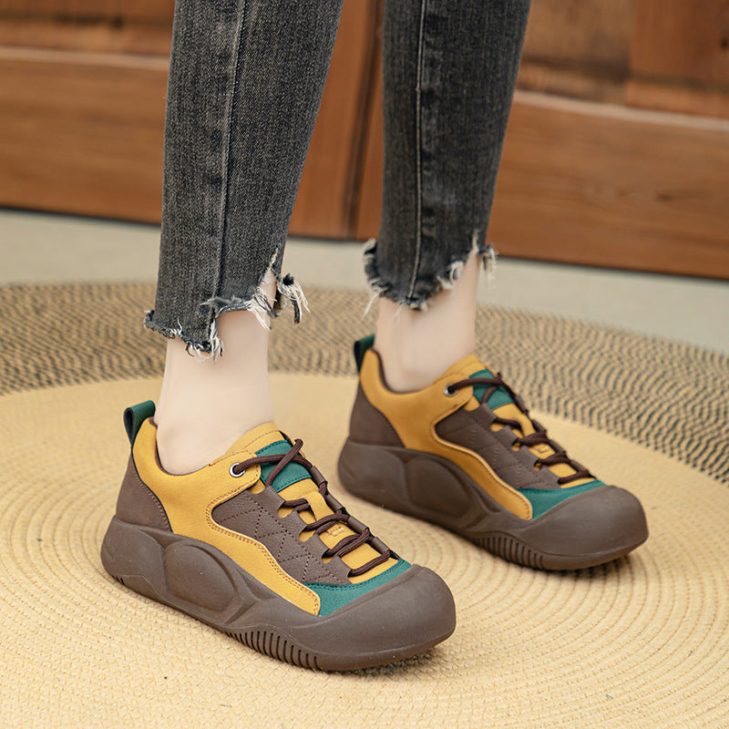 Women's Cute Retro Big Head Spring Fashion Soft Bottom Pumps Large Women's Sports Shoes