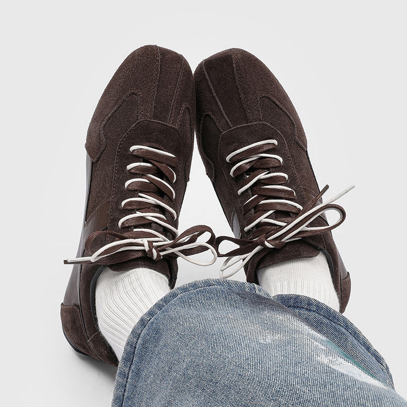 Men's Training Spring Retro Easy Matching Suede Flat Men's Casual Shoes