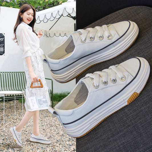 Plus Size White Female Autumn Korean Casual Shoes