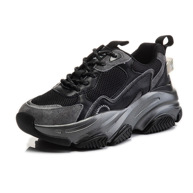 Women's Comfortable Platform Height Increasing Leisure Running Sneakers
