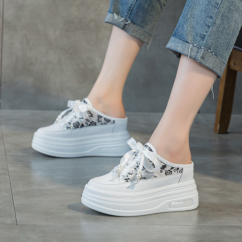 Women's & Men's Wear Mesh Breathable Platform Height Increasing Slippers