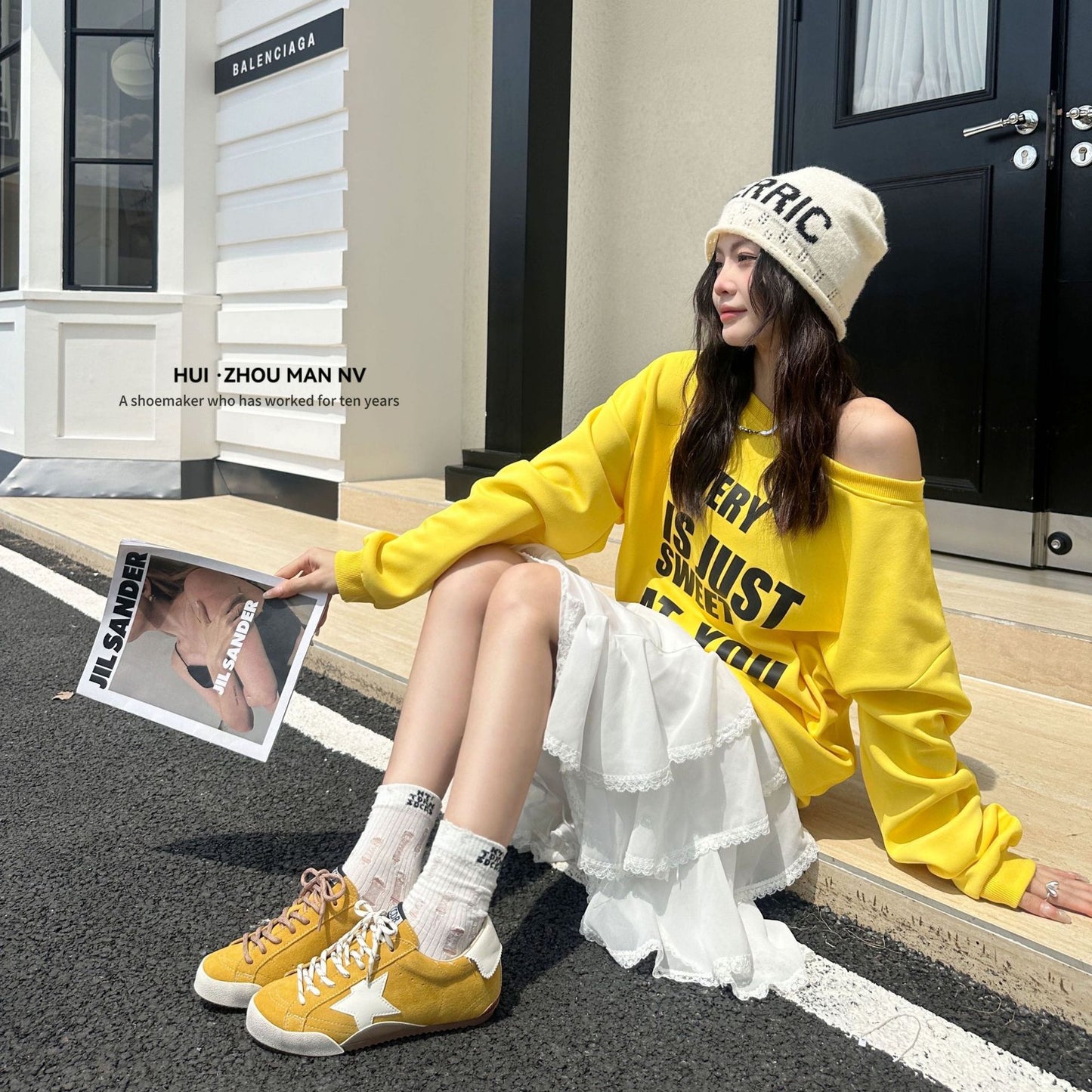 Women's Toe Lace Up Increased Star Little Sneakers