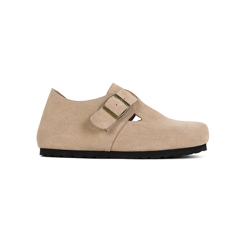 Women's Waterproof Cowhide Version Spring Toe Cap Sandals