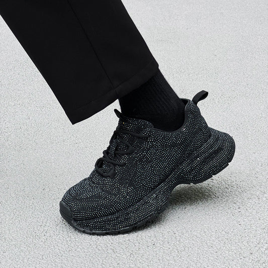 Women's Diamond Paris Dad Spring Thick Bottom Sneakers