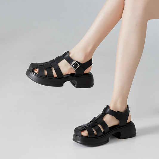 Summer Pitcher Plant Fashionable Woven Roman Sandals
