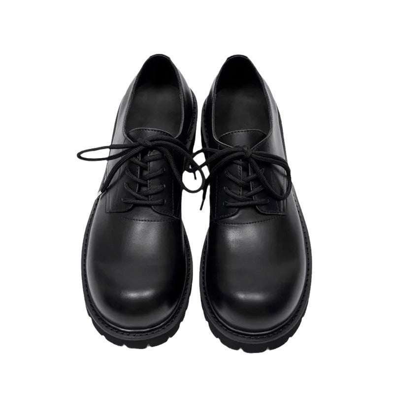 Women's & Men's Black Matte Big Head Mickey Platform Loafers