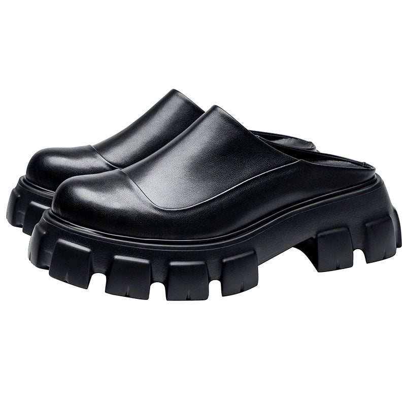 Men's Platform Height Increasing Authentic Toe Box Sandals