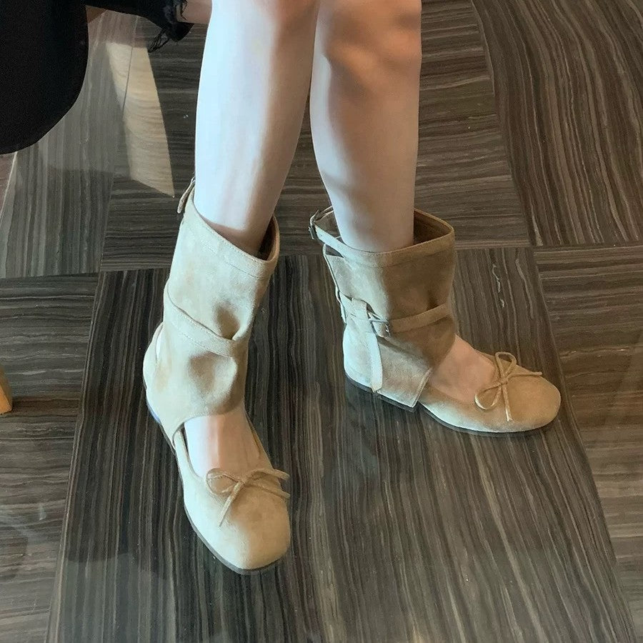Women's Bowknot Hollow Ballet Style Summer Flat Casual Shoes