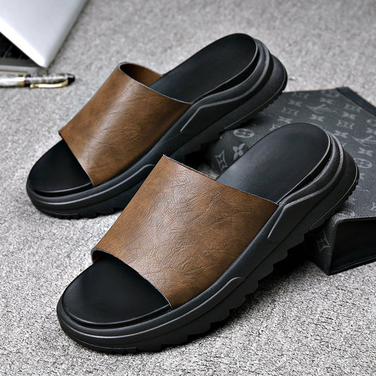 Men's On Trendy Fashion Slip-on Lightweight Platform Sandals