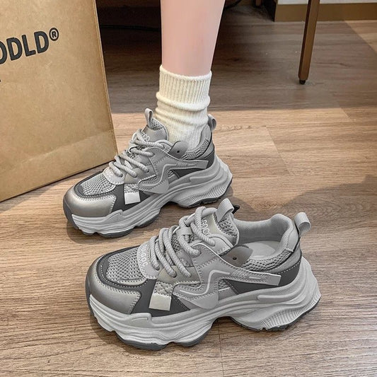 Women's Dad Platform Height Increasing Korean Style Casual Shoes