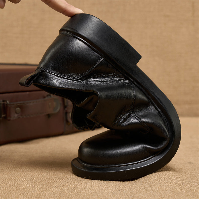 Men's Business Dress Breathable Soft Bottom Top Leather Shoes