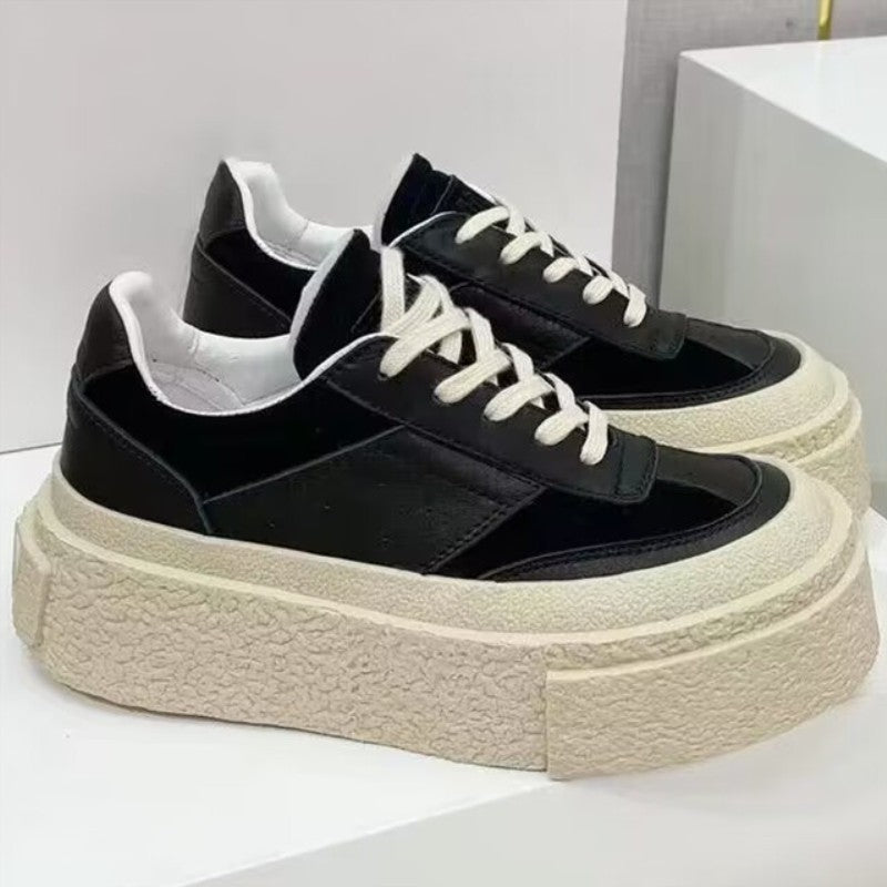 Women's Autumn Platform White Biscuit Shape Small Sneakers