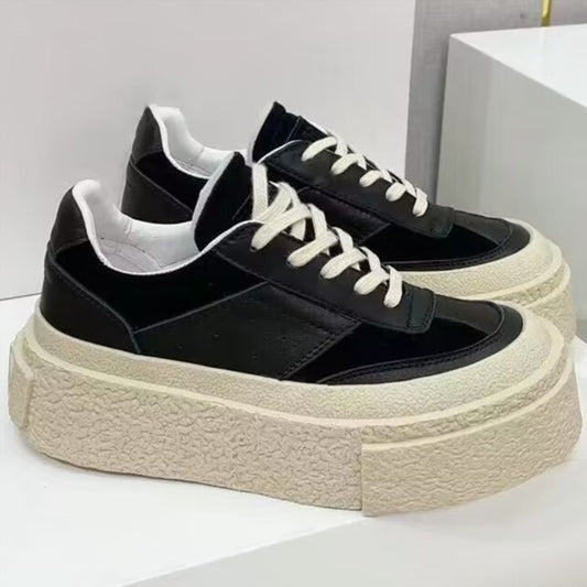 Women's Autumn Platform White Biscuit Shape Small Sneakers