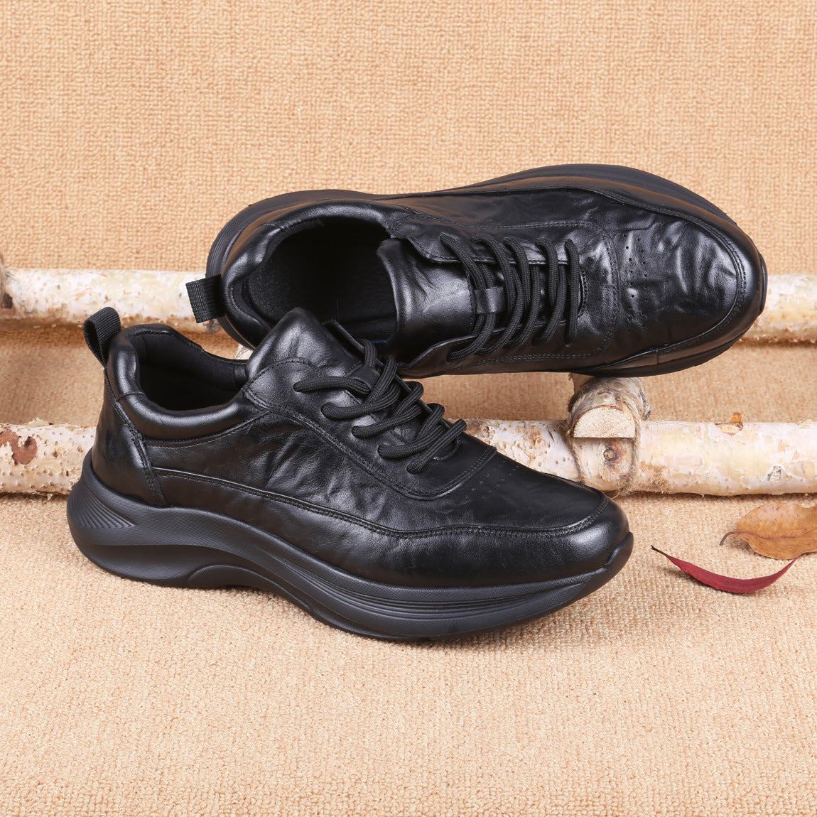 Men's First Layer Cowhide Comfort For The Old Soft Men's Casual Leather Shoes