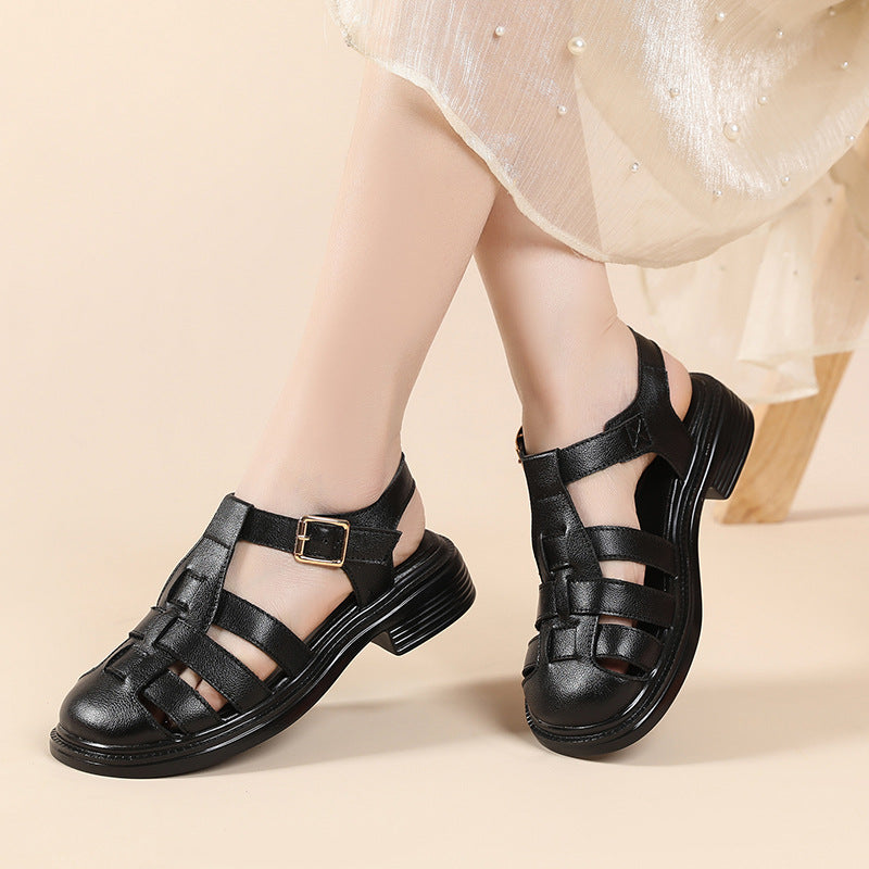 Women's Roman Summer Plus Size Closed Toe Sandals