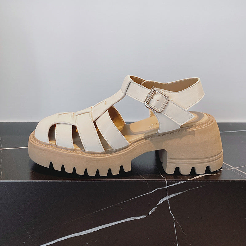 Women's Toe Summer Pitcher Plant Hollow Platform Heels