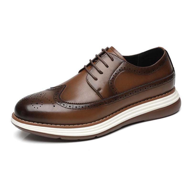 Men's Fashionable Four High-quality Platform Comfortable Men's Business Leather Shoes