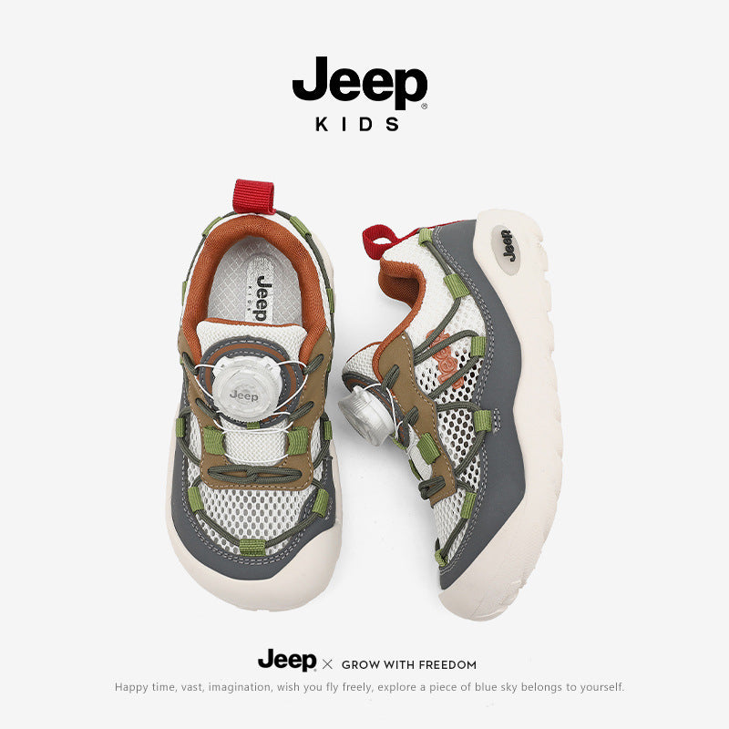 Children's Jeep Boy Breathable Summer Soft Bottom Kid's Sneakers