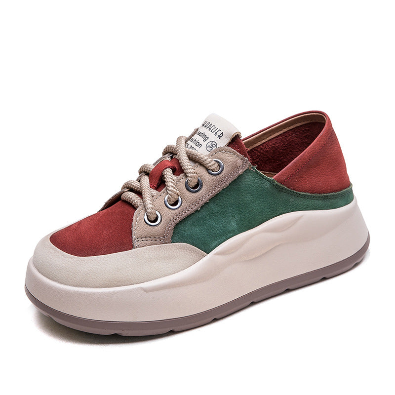 Women's Shu Autumn Color Matching Fashion Pumps Casual Shoes