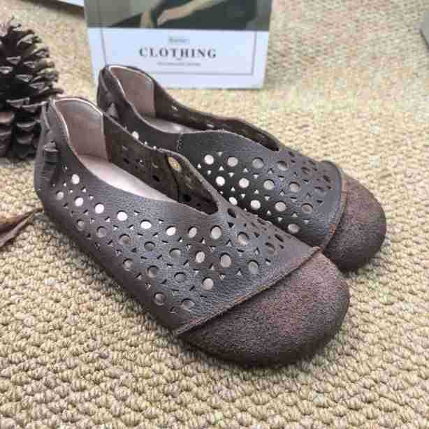 Women's & Men's Platinum Genuine Soft Bottom Hollow Hole Men's Shoes