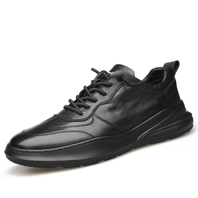 Men's Durable Versatile White Autumn Tide Leather Shoes