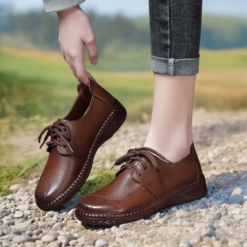 Women's Cowhide Soft Genuine Bottom Comfortable Pumps Casual Shoes