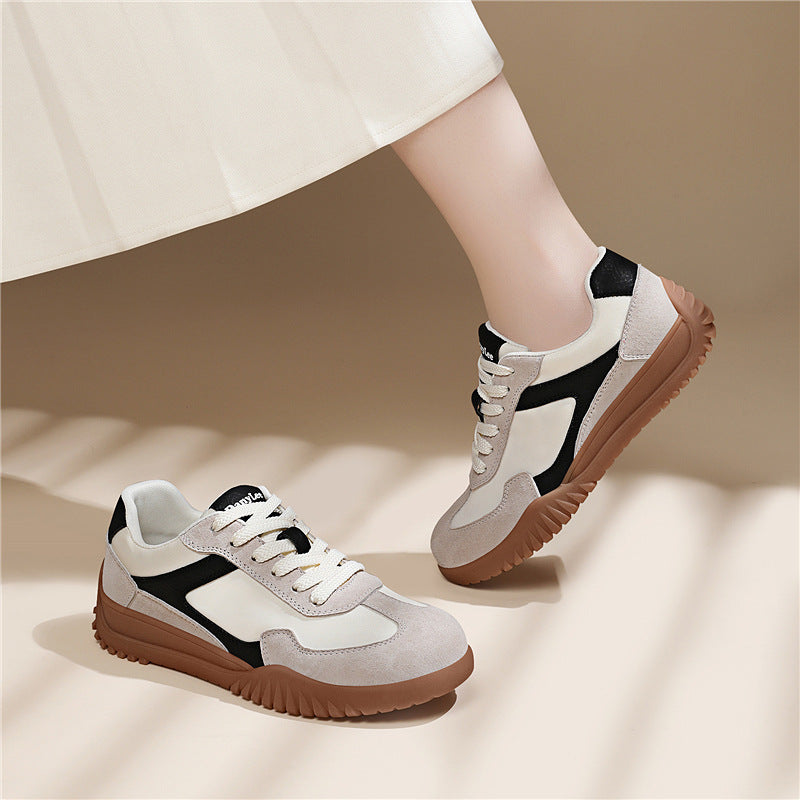 Women's Genuine Elevator German Training Thick-soled Small Sneakers