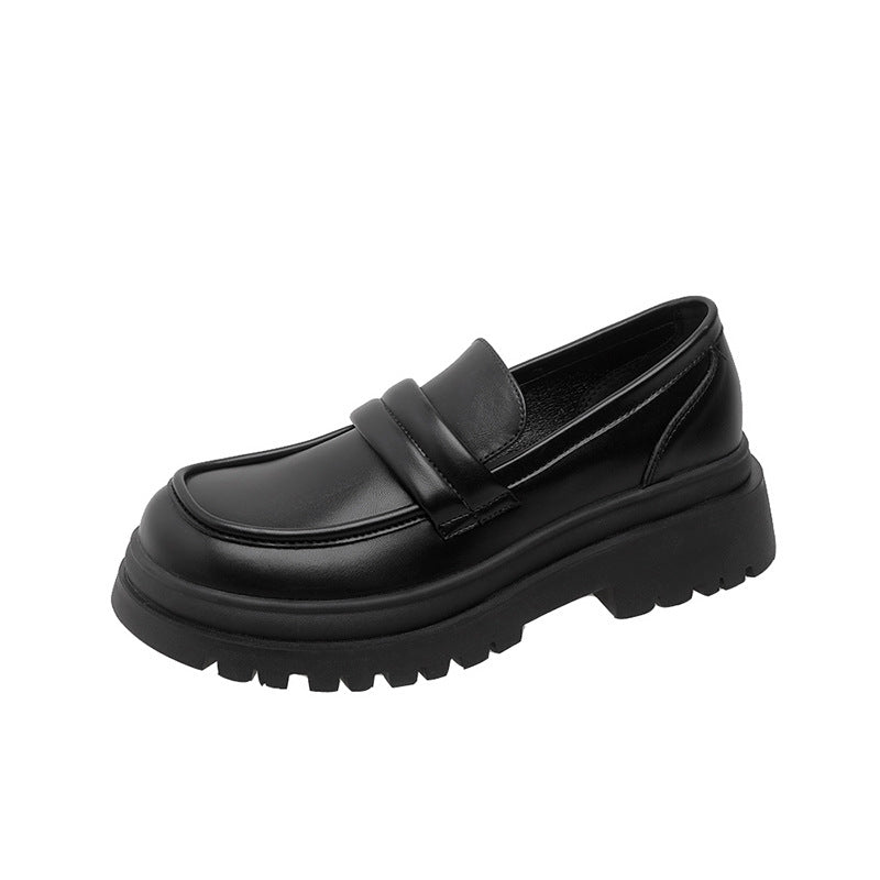 Women's Platform Spring College Style Slip-on Round Loafers