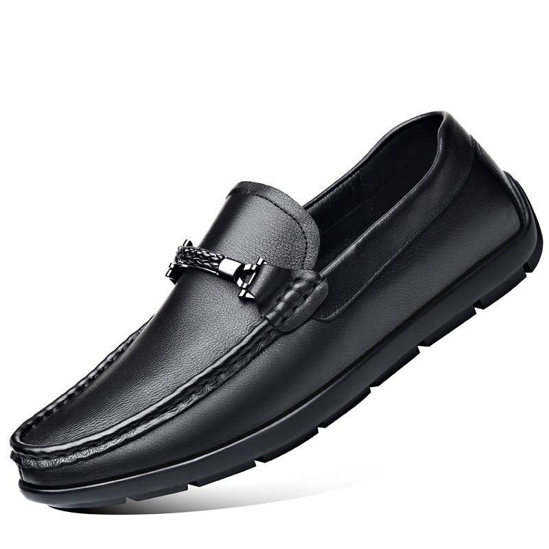 Men's First Layer Cowhide Slip-on Genuine European Loafers