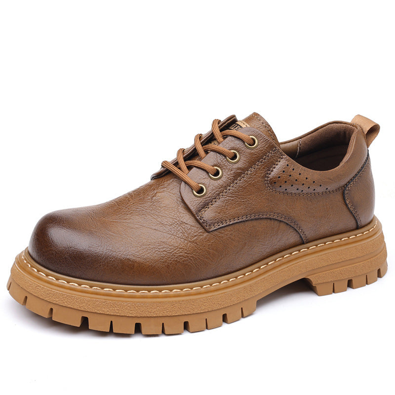 Men's Head Comfortable Thick Bottom Martin Vintage Leather Shoes