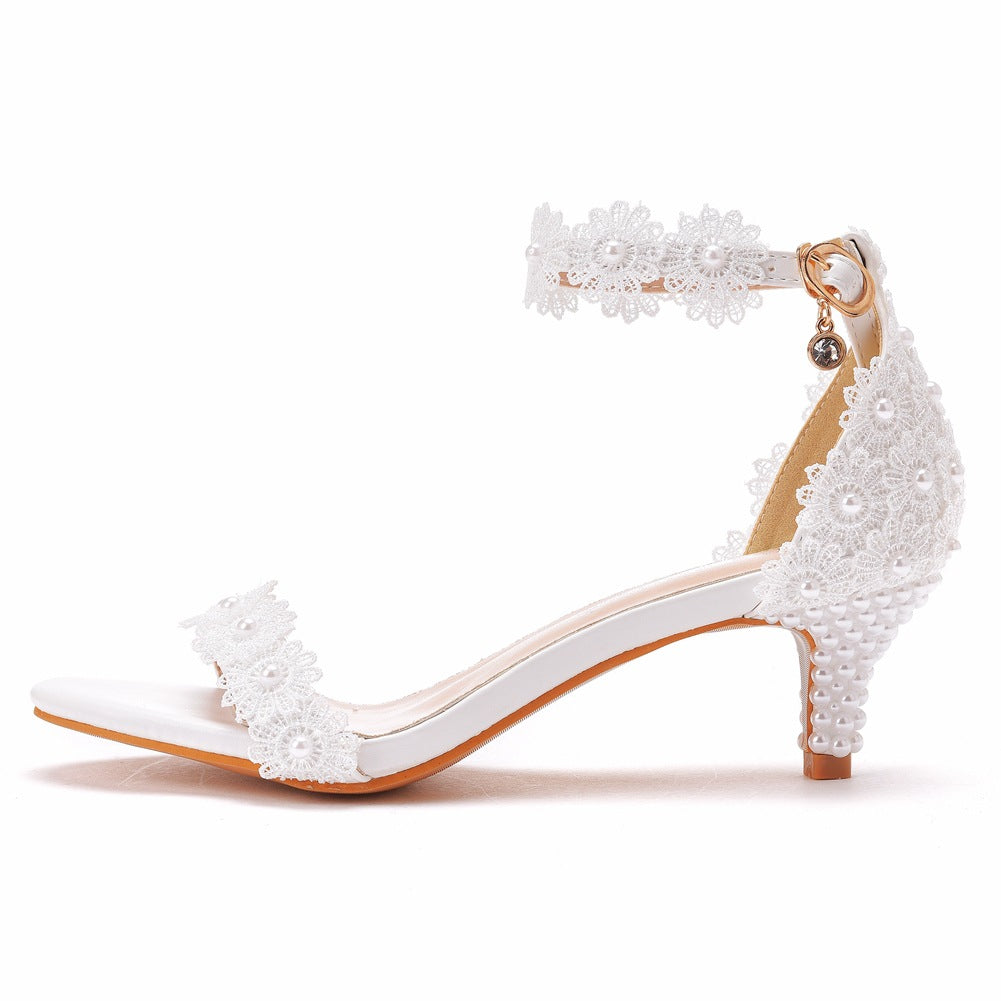 Shallow Mouth Strap Stiletto Large Small Heels