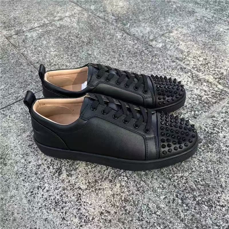 Women's & Men's Red Sole Head Nail Couple Rhinestone Trend Men's Casual Shoes