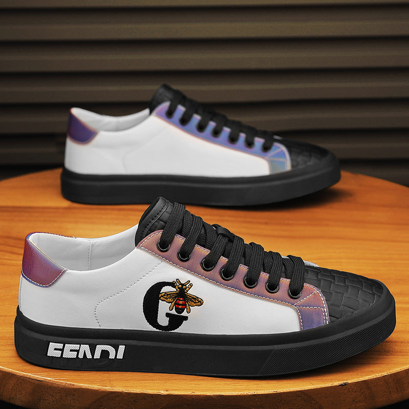 Men's Personality Tide British Board Color Matching Surface Trend Four Sneakers
