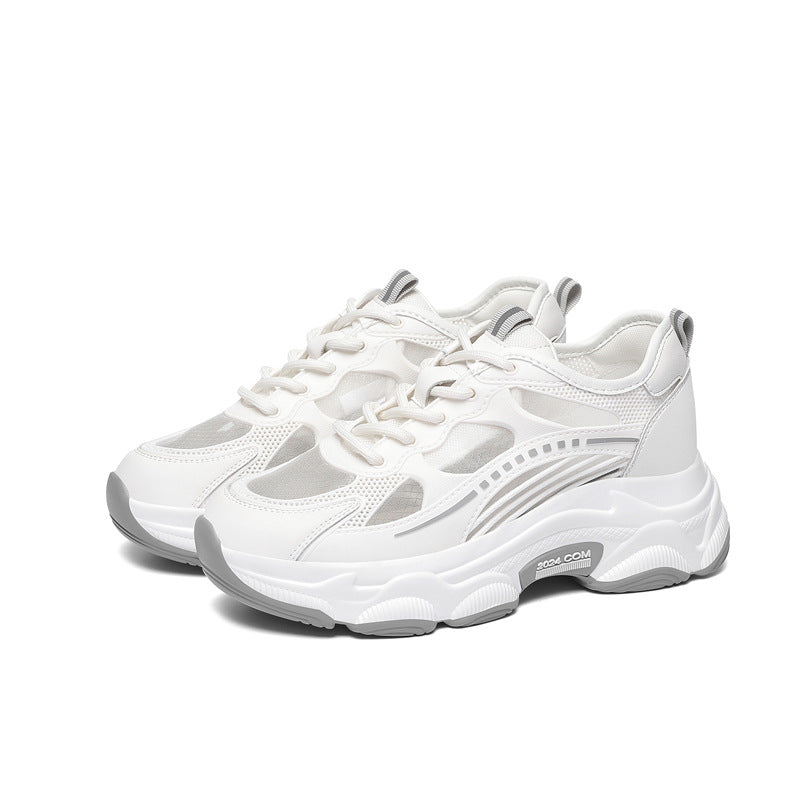 Women's Breathable Cutout Dad Trendy Summer Thick Sneakers