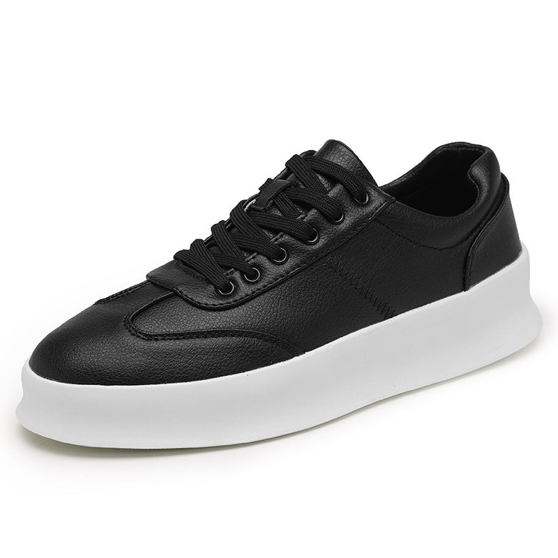 Men's Four White Flat Skateboard Trendy Thick-soled Men's Board Shoes