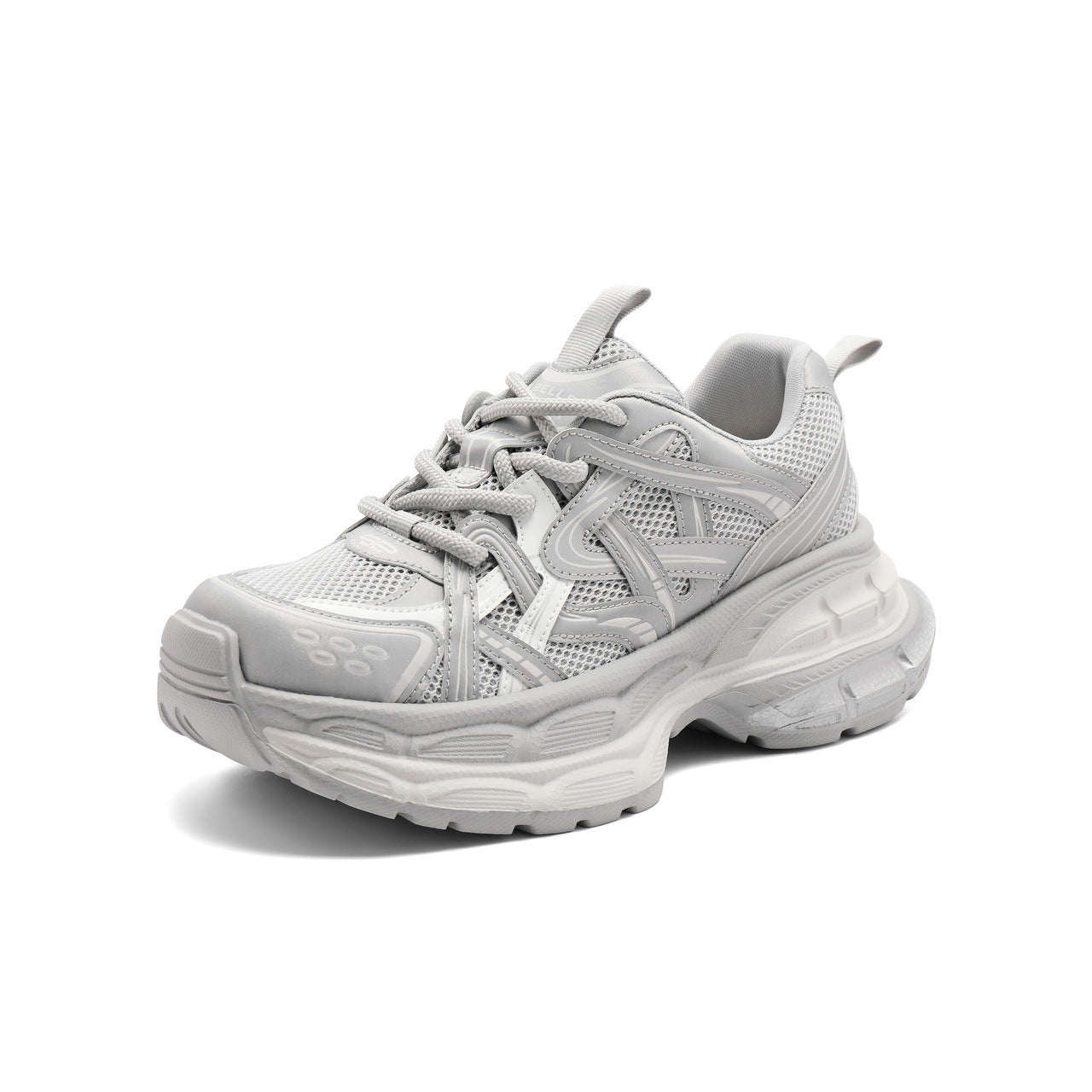 Sier Foam Bottom Platform Dad Retro Sneakers