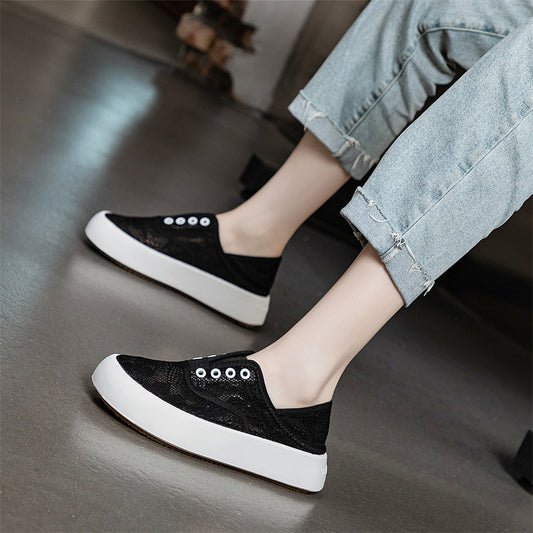 Women's Mesh Comfortable Breathable Sports Two-way Lazy Sneakers