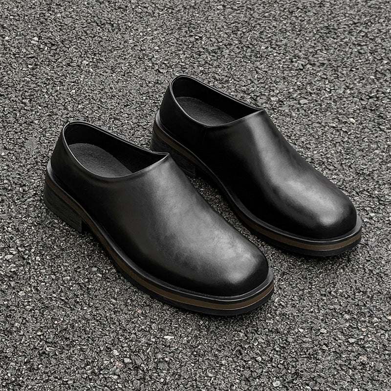 Men's Fashion Slip-on Retro Business Trendy Lazy Leather Shoes
