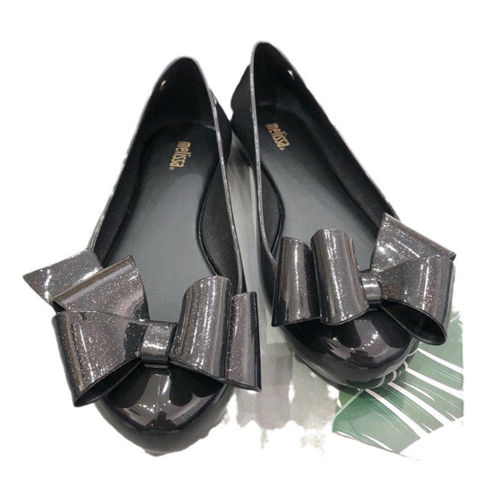 Fragrance Soft Bottom Round Head Flat Bowknot Shallow Sandals