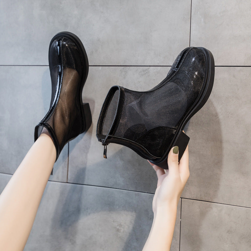 Women's Durable Trendy Breathable Mesh Platform Boots